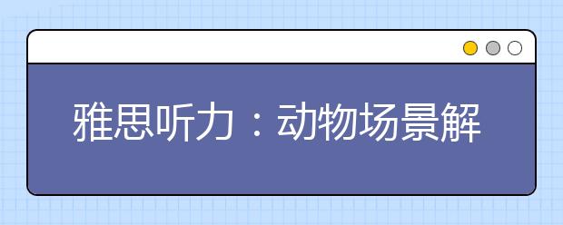 雅思听力：动物场景解析