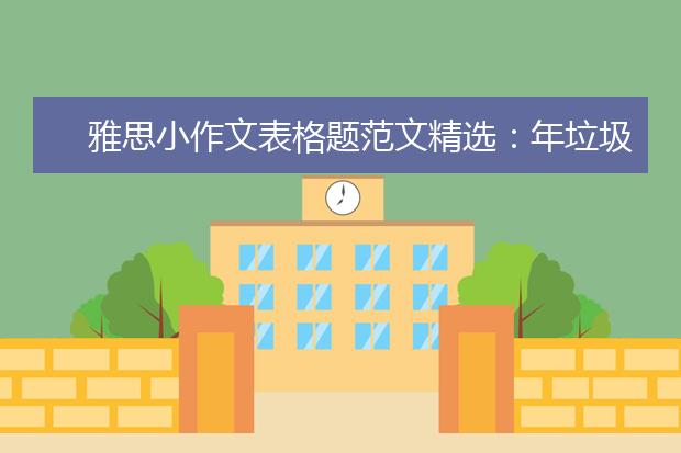 雅思小作文表格题范文精选：年垃圾产量