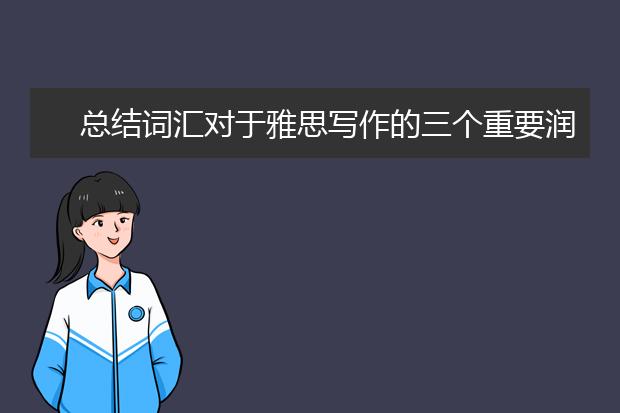 总结词汇对于雅思写作的三个重要润色