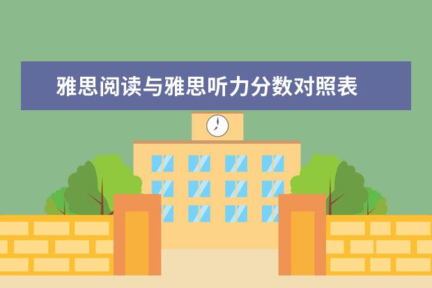 雅思阅读与雅思听力分数对照表