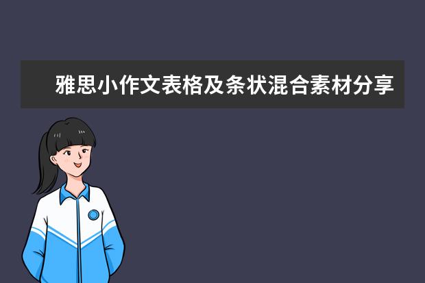 雅思小作文表格及条状混合素材分享