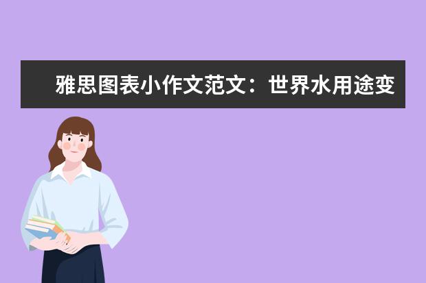 雅思图表小作文范文：世界水用途变化