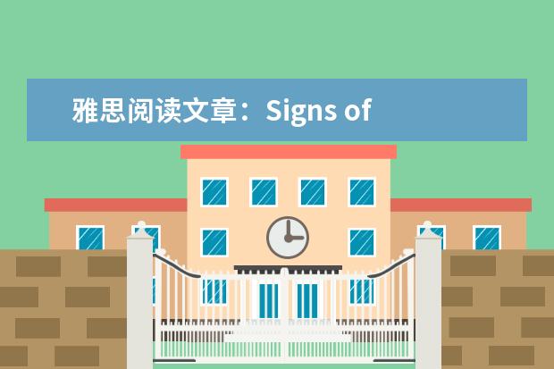 雅思阅读文章：Signs of spring delayed by freeze