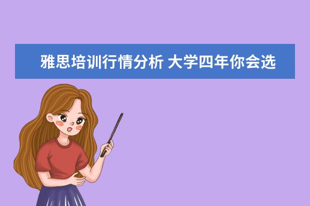 雅思培训行情分析 大学四年你会选择怎么过?