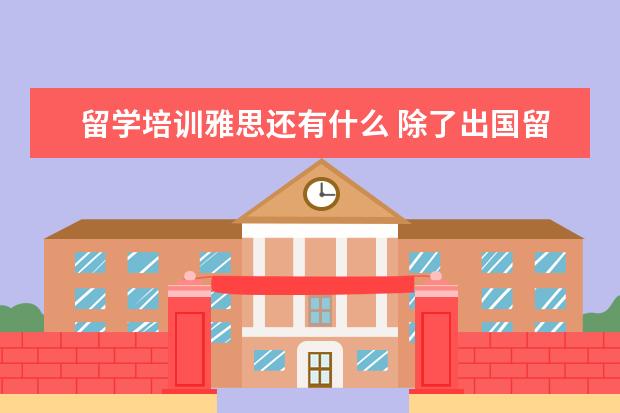 留学培训雅思还有什么 除了出国留学雅思还有什么用
