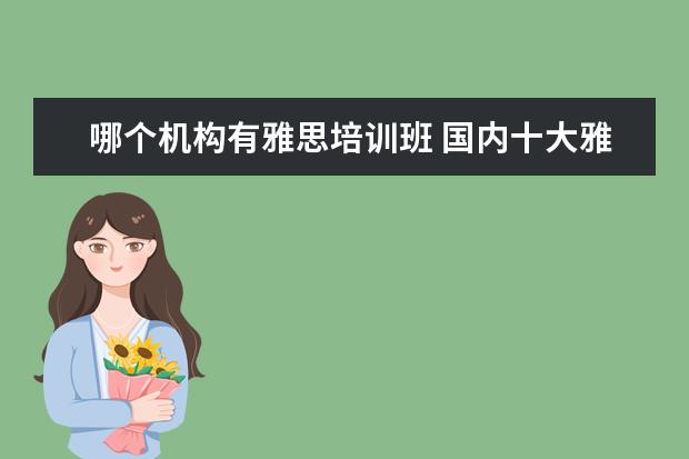 哪个机构有雅思培训班 国内十大雅思培训机构分别是哪些?