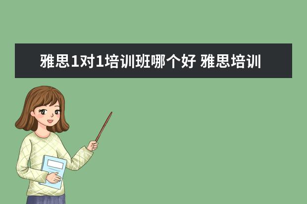 雅思1对1培训班哪个好 雅思培训机构哪个好?