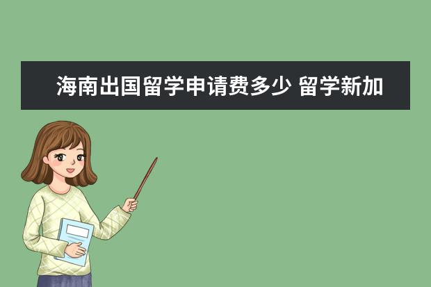 海南出国留学申请费多少 留学新加坡一年的基本费用需要多少?