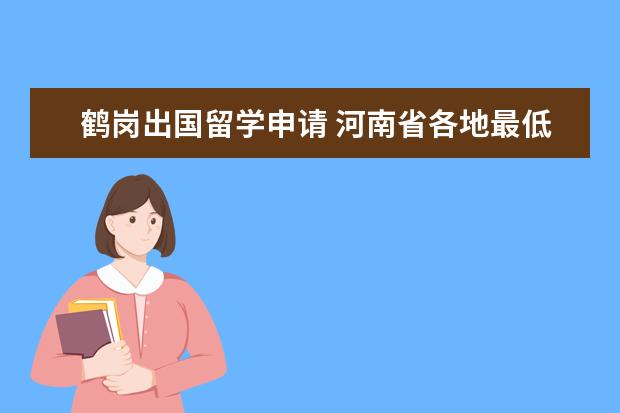 鹤岗出国留学申请 河南省各地最低生活保障标准