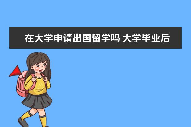在大学申请出国留学吗 大学毕业后可以出国留学吗?