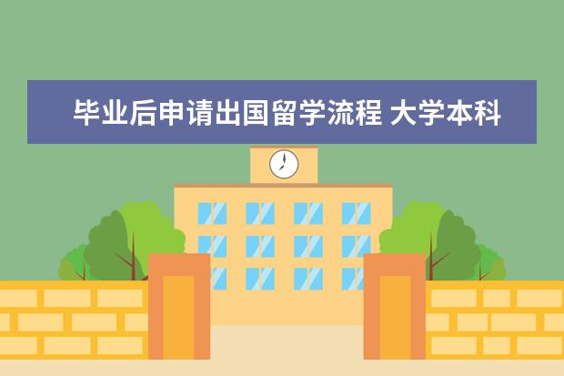 毕业后申请出国留学流程 大学本科毕业后出国留学的流程是什么?