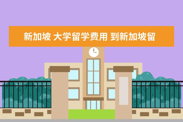 新加坡 大学留学费用 到新加坡留学一年要多少费用