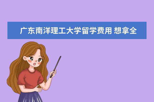 广东南洋理工大学留学费用 想拿全额奖学金去南洋理工大学大学留学吗