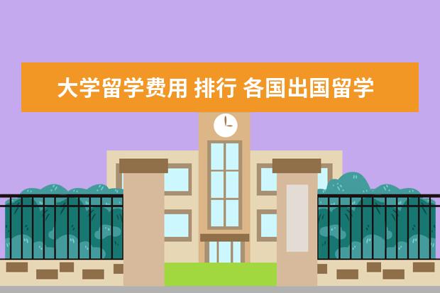 大学留学费用 排行 各国出国留学费用比拼