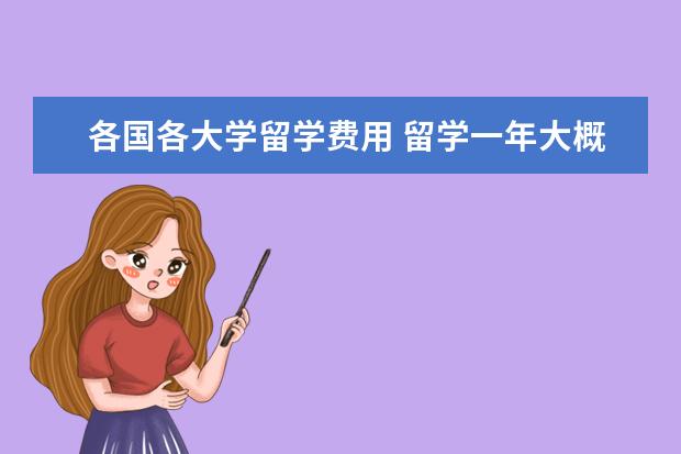 各国各大学留学费用 留学一年大概多少钱各国留学花费明细