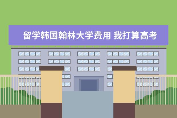 留学韩国翰林大学费用 我打算高考过后去韩国留学 谁知道韩国有哪些大学比...