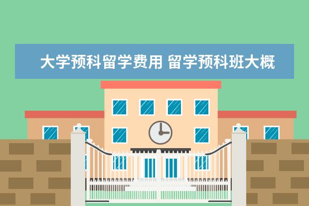 大学预科留学费用 留学预科班大概费用