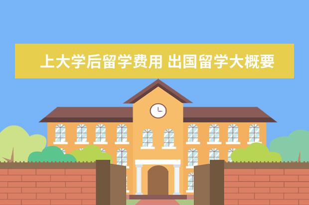 上大学后留学费用 出国留学大概要多少费用