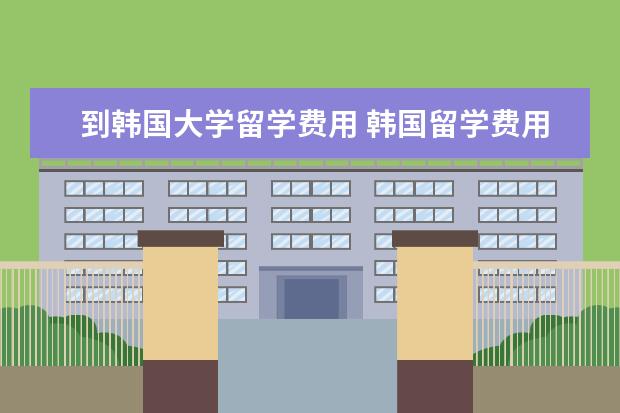 到韩国大学留学费用 韩国留学费用一年多少