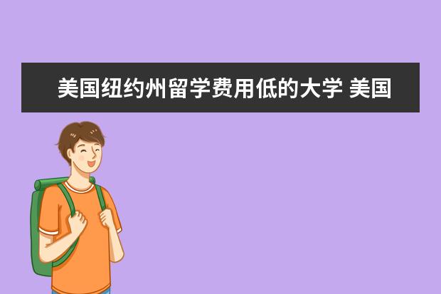 美国纽约州留学费用低的大学 美国留学有什么性价比高的学校推荐一下啊?