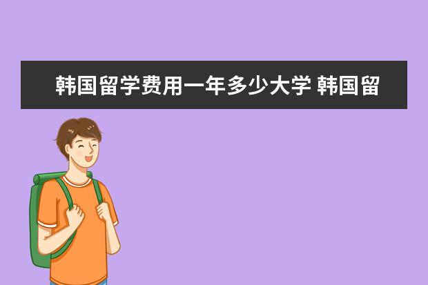 韩国留学费用一年多少大学 韩国留学一年费用需要的多少