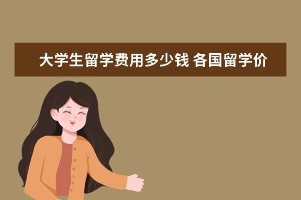 大学生留学费用多少钱 各国留学价格