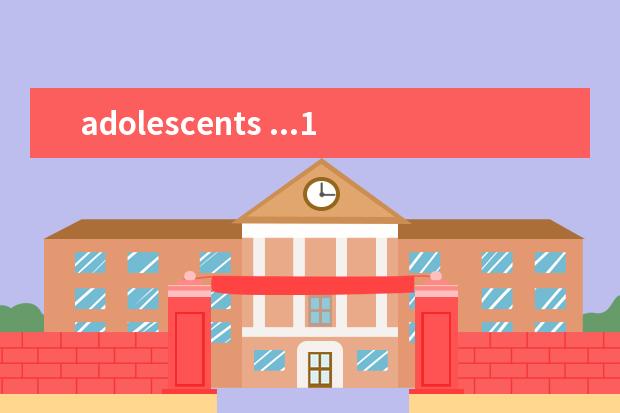 adolescents ...1.Why do you think some adolescents start smo...