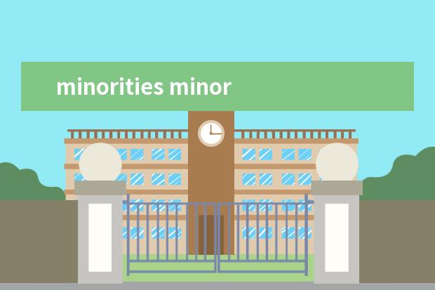 minorities minority 的用法