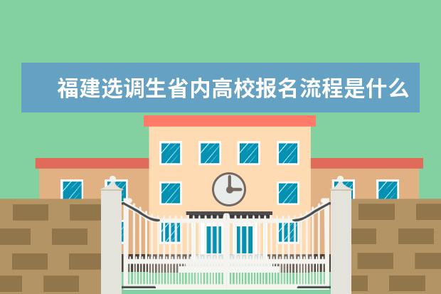 福建选调生省内高校报名流程是什么流程?