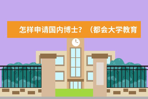 怎样申请国内博士？（都会大学教育学博士申请条件）