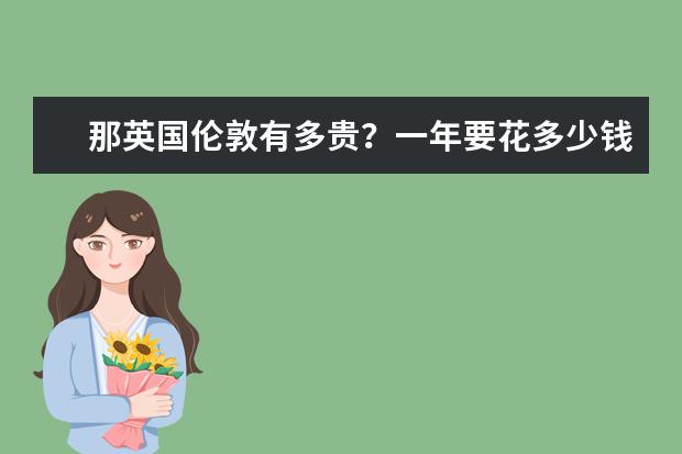 那英国伦敦有多贵？一年要花多少钱？一年40万够吗？