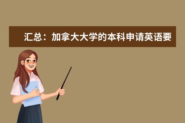 汇总：加拿大大学的本科申请英语要求是多少？